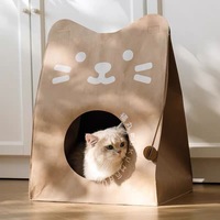 Sacs en papier kraft pour nid de chat, résistant à l'usure, sans miettes