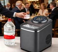 Machine à glaçons de comptoir, 12 glaçons à la fois, pour hôtel, restaurant, lieux sociaux, mini-machine à glaçons portable pour camping-car