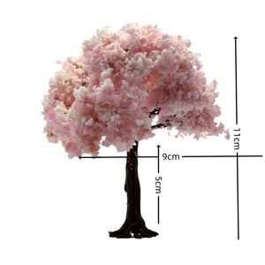 Conjuntos de Árboles en Miniatura de Flores de Cerezo y Árboles Verdes Hechos a Mano y Personalizados para Decoración del Hogar - Product Image 5