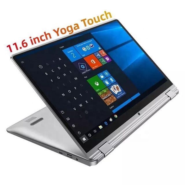 Portable Mini Notebook PC with 11.6 Inch IPS Yoga Touch Screen Windows Laptops 1TB SSD Intel N4020 for Education New US Plug