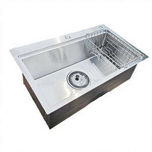 Modern Stainless Steel <b>Kitchen</b> <b>Sink</b> Single/Double Bowl Brushed Finish Durable Anti-Corrosion <b>Sink</b> - Product Image 1
