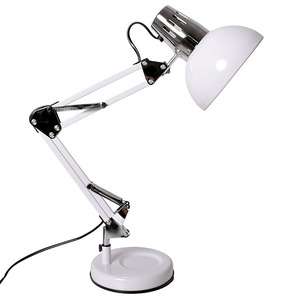 ANTIGONA Articulated Desk <b>Lamp</b> 1xE27 Chrome White Finish with L.15xAnx.12 <b>Table</b> Top - Product Image 1