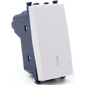 Interrupteur unipolaire blanc compatible avec Vimar Arke - Product Image 1