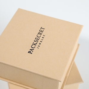 PackSecret Fashionable Custom Black Logo Magnetic Closure <b>Box</b> Beige Brown Paper <b>Book</b> Style for Necklaces Bracelets Jewelry Boxes - Product Image 6