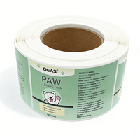 Étiquettes personnalisées pour aliments pour animaux de compagnie, étiquettes autocollantes pour aliments pour chiens et chats, étiquettes adhésives en vinyle imperméables, étiquettes d'emballage imprimées en feuille d'or