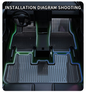 Alfombrillas de Fibra de Carbono Fáciles de Limpiar, Inodoras y Ecológicas para Automóviles, Revestimiento de Piso para <span class=keywords><strong>Hyundai</strong></span> <span class=keywords><strong>Kona</strong></span> 2024 - Product Image 2