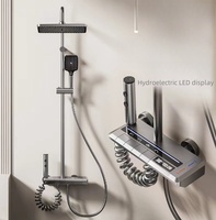 Ensemble de douche moderne avec affichage numérique, en laiton, pour eau chaude et froide, avec fonction pluie douce, pour salle de bain et hôtel, robinet de baignoire