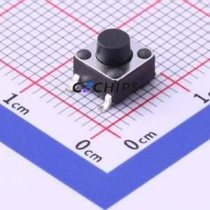 TS-1002S-BR05516 Tactile Switch SMD-4P,6x6mm Switch Single Pole Single Throw Round Button 1.6N Vertical Mount - Product Image 1