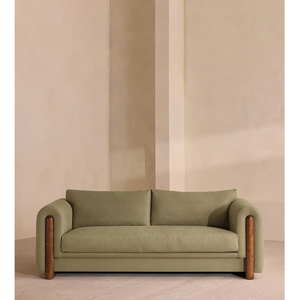 <span class=keywords><strong>Sofa</strong></span> Ruang Tamu Mewah Desain Modern Bingkai Kayu Bantal Beludru - Product Image 3