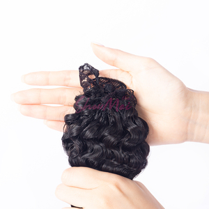 Nouvelles extensions de cheveux humains au crochet à <span class=keywords><strong>pointe</strong></span> effilée, bouclées pour tressage, tresses bohèmes vierges, cheveux humains crépus bouclés pour tresses, fournisseur - Product Image 3