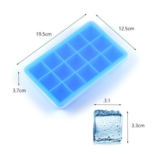 Wholesale 15-grid Eco-Friendly Square <b>Silicone</b> Ice Cube Mold Easy to Use Ice Maker Ice Cream <b>Tools</b> - Product Image 2