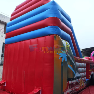 Castillos inflables comerciales para fiestas al aire libre, toboganes inflables con forma de camión de bomberos para niños. - Product Image 6