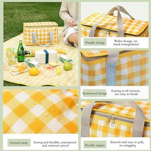 Cesta de Picnic Personalizada para Exteriores, de Gran Capacidad, para Viajes, Bolsa Térmica Portátil, Venta al por Mayor - Product Image 4
