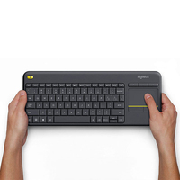 Teclado Inalámbrico Logitech K400 Plus con Panel Táctil 2 en 1, Teclas Silenciosas, Control Multimedia, Teclado HTPC para Smart TV, PC, Laptop