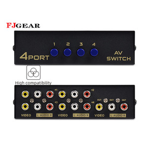 FJ-401AV FJGEAR Offres Spéciales Adopter <span class=keywords><strong>AV</strong></span> Commutateur RCA 4 ports pour TV PS2 PS3 rac Switch - Product Image 1