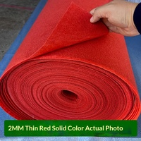 Tapis en rouleau moderne rouge en polyester solide pour mariages à usage unique, antidérapant, épaissi, durable