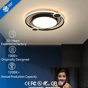 Plafonnier LED moderne minimaliste nordique AC 220V avec télécommande, IP44, couvercle <span class=keywords><strong>en</strong></span> acrylique, fer chromé, 6000K, CRI élevé, chambre à coucher, <span class=keywords><strong>cuisine</strong></span> - Product Image 1