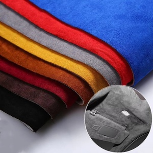 Vải dệt kim sợi microfiber polyester 100% thiết kế sáng tạo, mềm mại như da lộn giả, có lớp mút xốp dùng cho nội thất ô tô. - Product Image 1