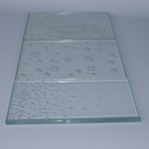 Panneau de verre décoratif transparent avec motif de bulles intégré, verre artistique pour porte, fenêtre, cloison et décoration intérieure - Product Image 4