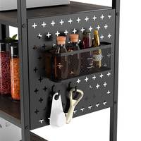 Küchen-Aufbewahrungsregal Küchen-Bäckerregal Kaffeebar-Tisch Mikrowellenständer mit DIY-Lochplatte