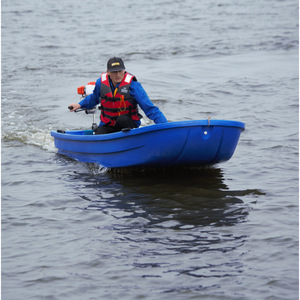 Bateau de travail en fibre de verre Pe3.3 3.3M avec moteur hors-bord pour la pêche et le nettoyage des rivières - Product Image 1