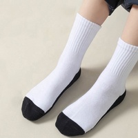 Chaussettes courtes en coton pour enfants, garçons et filles, avec semelle noire, pour l'école et les étudiants - Vente en gros