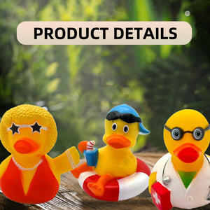 Anatre di Gomma Gialle Promozionali da 3,5 Pollici con Suono, Giocattoli Galleggianti per il Bagno del Bambino, Personalizzabili con Logo, Vendita all'Ingrosso - Product Image 2