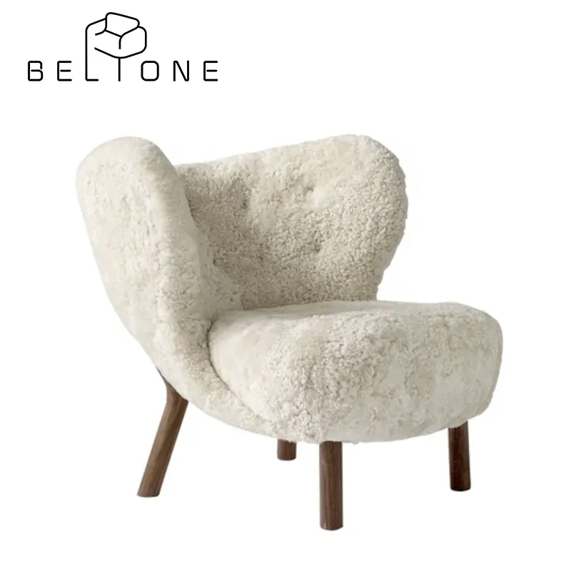 Датский дизайнерский Скандинавский современный стул Тедди Little Petra VB1 из овчины
