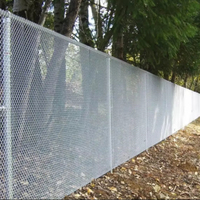 Pagar Rantai Mini Mesh Apertur Kecil Panel Jaring Rantai Galvanis untuk Pengamanan Area
