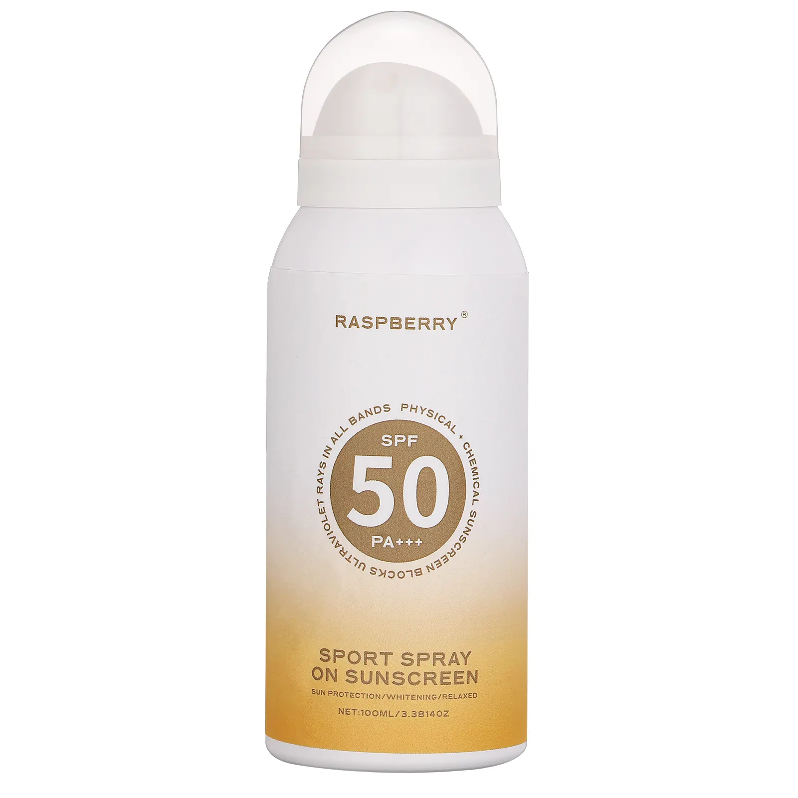 Commercio all'ingrosso Private Label Natural Organic Body and Face Sunblock idratante SPF 50 Spray solare naturale