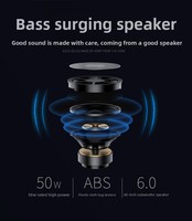 Lumière LED RVB pour enceinte portable 5.0 avec batterie intégrée et microphone, sortie 5W, mini subwoofer, utilisation domestique et extérieure