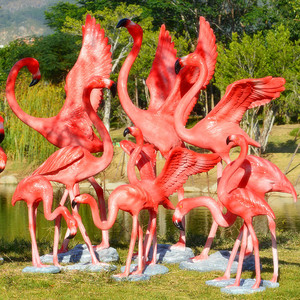 Nhà Máy Tùy Chỉnh Ngoài Trời Lớn Mô Phỏng Ngọn Lửa Chim Sợi Thủy Tinh Nghệ Thuật Điêu Khắc - Product Image 4