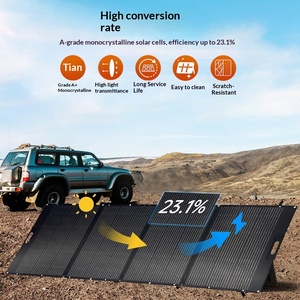 Pannello Solare Fotovoltaico Monocristallino Pieghevole ETFE 300W Protezione IP67 Power Bank Portatile di Emergenza per Esterni - Product Image 2