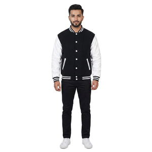 Custom High Quality <b>Men's</b> Baseball Varsity <b>Jacket</b> Winter Fall Stand Collar <b>Long</b> Length Vintage CollegeBaseballjacket for <b>men</b> - Product Image 1