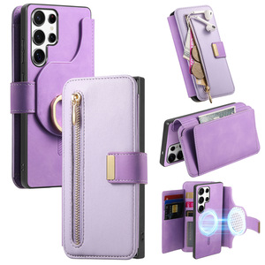 Funda Magnética Desmontable 2 en 1 para Samsung S25 con Ranura para Tarjetas, Cubierta Protectora de Cuero Compatible con Samsung S24 - Product Image 4