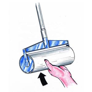 <span class=keywords><strong>Rouleau</strong></span> adhésif pour ramasser la saleté, la poussière, les poils d'animaux, <span class=keywords><strong>rouleau</strong></span> adhésif de 9 pouces de large, comprend 30 adhésifs de grande taille - Product Image 5