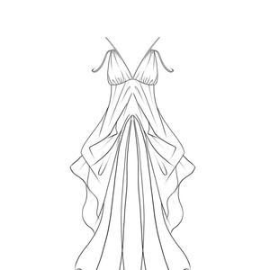 Abito Elegante Personalizzato con Spalline Sottili, Scollo a V Profondo, Sexy, Aderente in Vita, Romantico ed Elegante per Club, Feste e Occasioni Casual - Product Image 1