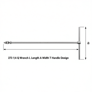 Clé à molette 273 1/4 Q, longueur L, largeur A, design à poignée en T - Product Image 2