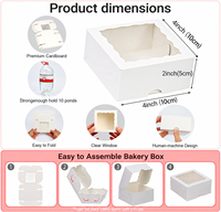 Boîte d'emballage alimentaire écologique et recyclable pour desserts et collations à emporter, résistante à l'huile et avec impression personnalisée