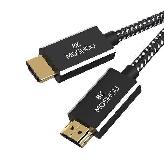 MOSHOU HDMI 2.1 Cable 8K 60Hz 4K 120Hz 48Gbps ARC EARC HDR 2.0 Video Cord for Amplifier TV PS4 5 Projector High Definition Cable
