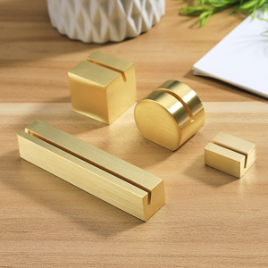 Restaurant Mariage Décoratif En Laiton Massif Nom Titulaire De La Carte De Luxe Table Numéro Titulaire De La Carte De Bureau En Acier Inoxydable Cartes Repos - Product Image 2