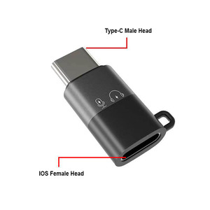 Adattatore Audio da Type-<span class=keywords><strong>C</strong></span> a iOS, Convertitore <span class=keywords><strong>USB</strong></span>-<span class=keywords><strong>C</strong></span> a 8 Pin <span class=keywords><strong>Aux</strong></span> OTG in Lega di Alluminio per Cuffie e Auricolari, Hub per Telefoni <span class=keywords><strong>Samsung</strong></span> e Giochi - Product Image 2