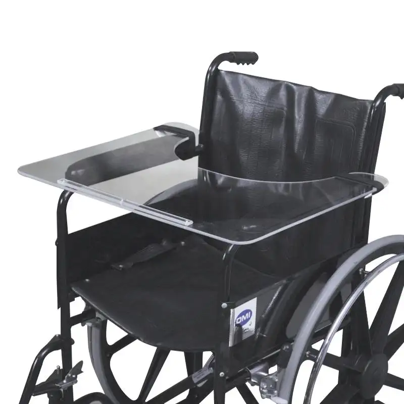 Vonvik Mudah untuk Membersihkan Jelas Kursi Roda Meja Baki Acrylic Kursi Roda Lap Tray