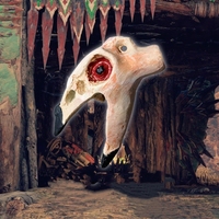Sifflet aztèque en forme de crâne de dragon corbeau, peint à la main, motif oiseau et crâne d'animal, cadeau d'Halloween d'horreur
