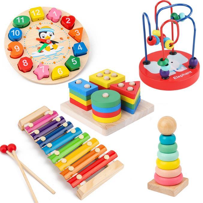 Cartoon Wooden Octave Xylophone – Early Learning Percussion Music Toy - View 3