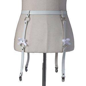 Custom Bondage cinture in vita per le donne reggicalze in pelle regolabile <span class=keywords><strong>con</strong></span> Design Sexy <span class=keywords><strong>con</strong></span> fiocco di fabbrica diretta Vixen calza clip - Product Image 5