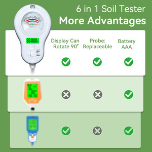 6-in-1-LCD-Display <span class=keywords><strong>PH</strong></span>-Feuchtigkeit Fruchtbarkeit Licht Luft feuchtigkeit Temperatur überwachung Boden <span class=keywords><strong>tester</strong></span> für Garten pflanzen - Product Image 3
