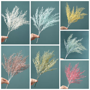Bouquet d'herbe artificielle en feuilles de bambou CallaFloral, en PVC, pour décoration intérieure, fausses fleurs, accessoire végétal portable pour la maison - Product Image 3