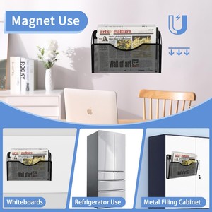 Lưới từ chủ tập tin văn phòng treo Tạp Chí giá không có khoan kim loại từ chủ tập tin - Product Image 5