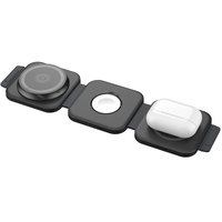 Chargeur sans fil pliable 3 en 1 avec protection OTP PD 3.0 pour iPhone 15/14/13/12 Series et pour Apple Watch Series